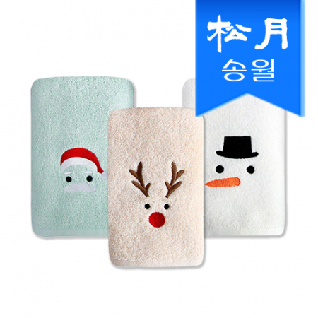 송월타올 크리스마스 루돌프 눈사람 산타 1매 #2
