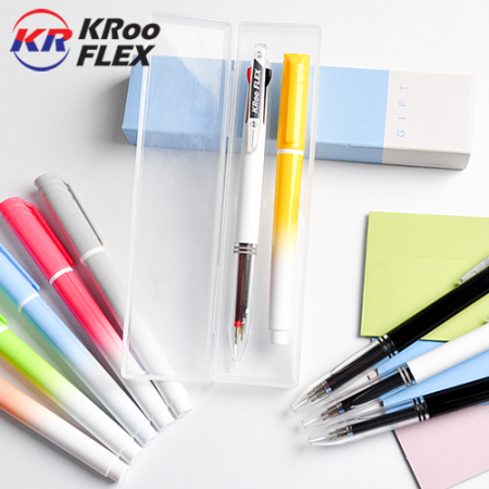 크루 플렉스3색흑백볼펜 플 러 피형광펜세트//국산 #2