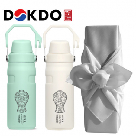 한국전통 경북궁 곤룡포 글라스 머그컵 440ml 2P 선물세트 #3