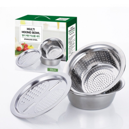 리빙아트 더깊은 채반.채칼.믹싱볼3P(30cm) #2