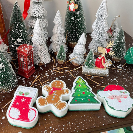 클스 산타 수세미 크리스마스 선물 주방 수세미 Y2559 #2