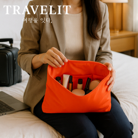 트래블잇 컬러풀 여행용파우치 大형 오렌지 #2