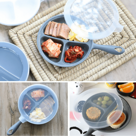 국산 나눔접시 나눔식판 밀폐뚜껑세트 어린이집 접시 #3