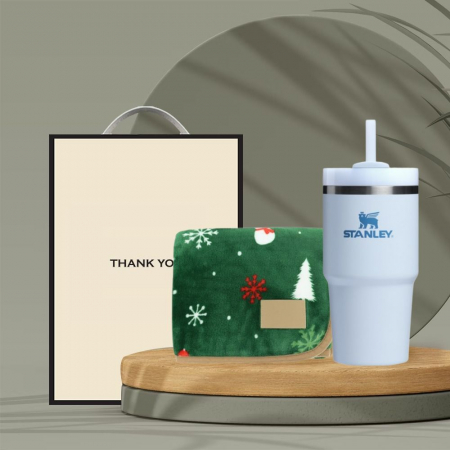 시즈넬 크리스마스 극세사 담요 + 스탠리 빨대텀블러591ml #2