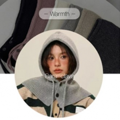 레트로 프리미엄 니트머플러 바라클라바
