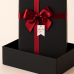작은이미지: 인기박스 레드리본 고급 싸바리 종이상자 종이박스 선물상자 블랙 12x12x5.5(가로 12~40cm) #2