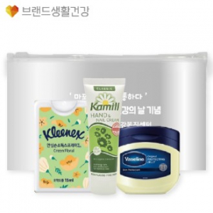 크리넥스 안심손소독 스프레이+카밀핸드로션+바세린퓨어스킨젤리)