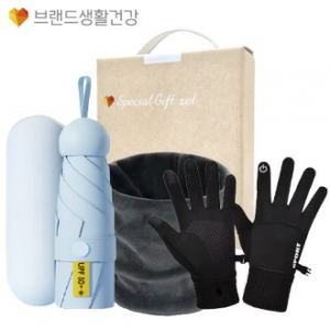 브생건 넥워머 스마트 방한장갑 5단 양우산 세트