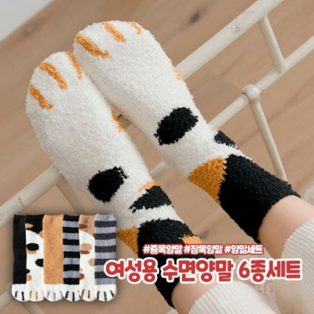 윈썸스트릿 젤리냥 수면양말 6종세트 #2