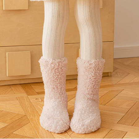 KC 겨울 양털 두툼한 수면 양말 아동 여성  보온 양말 #3