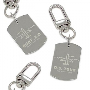 주문제작 고급 써지컬스틸 라운드각 네임택 키링 열쇠고리 네임텍 키홀더