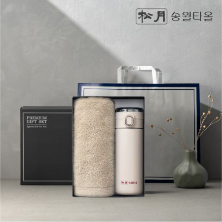 송월 프리미엄 선물 세트 (호텔40수 테일러 1P 원터치텀블러 420ml 1P) #2
