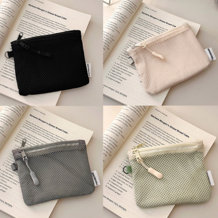 M182 다용도 미니 메쉬 파우치 화장품 여행 동전지갑 인쇄 #3