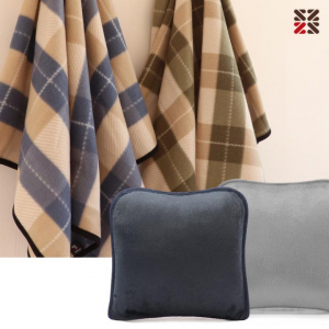 루무드 에버 체크 미니 아트 쿠션 담요