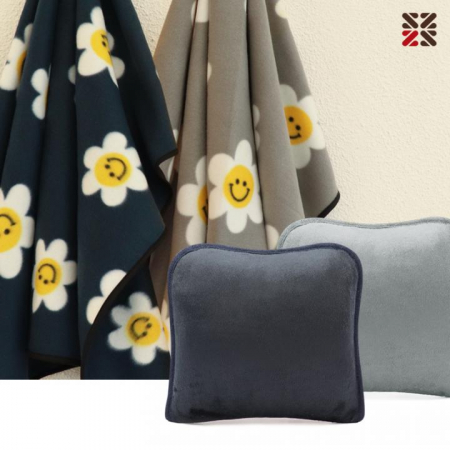 루무드 스마일 미니 아트 쿠션 담요 #2