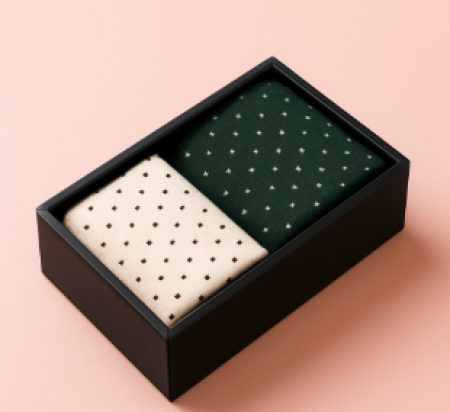 국산/ 2구 남성 도트양말 #2