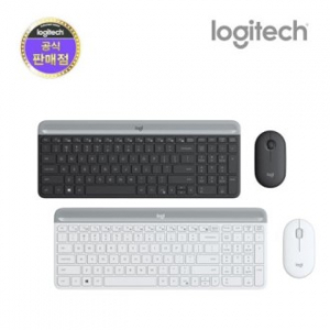 로지텍 무선 미니 데스크탑 키보드 마우스 세트 MK470