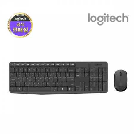 로지텍 무선 데스크탑 키보드 마우스 세트 블랙 MK235 #2
