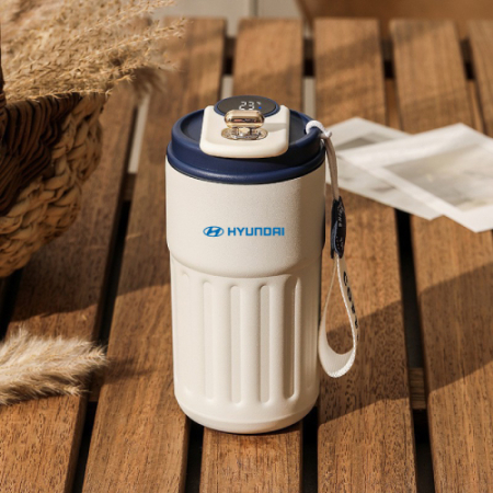 [텀리]LED디지털 온도계 스트랩 텀블러 460ml #4