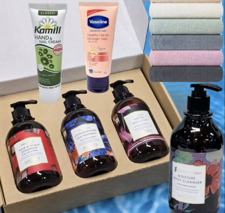 골프명품3종 500ml(헤어샴푸+린스+바디워시)+바세린 or 카밀 핸드크림+송월타올 선물세트 #3