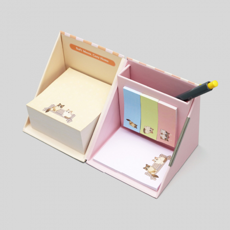 풀컬러인쇄 점착 큐브메모지함 (85-17) #3