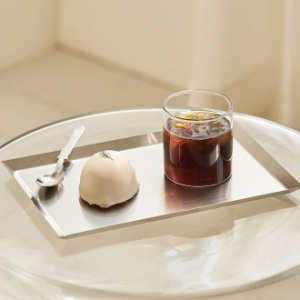 스텐 트레이 카페 쟁반 커피 철제 빵 사각 메탈 사각