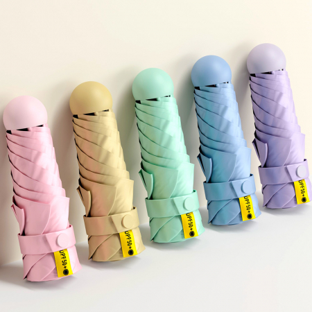 제이에스 초경량 머쉬룸 파우치 암막 5단 우양산 #2