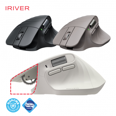 아이리버 항균처리 충전식 멀티페어링 버티컬 블루투스 무소음 무선 마우스 Air Lift 50 #2