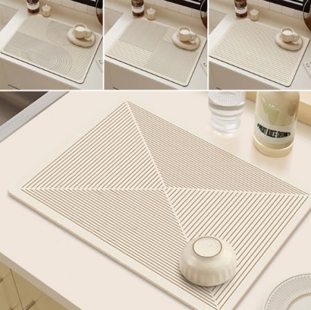 주방매트 욕실매트 다용도매트 빨아쓰는규조토 규조토매트 흡수건조매트 #2