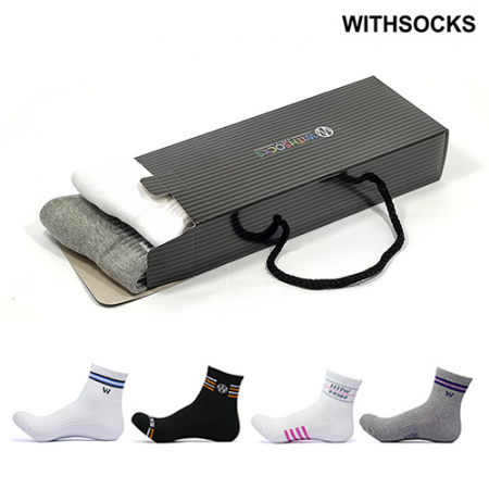 위드삭스 이중바닥 스포츠양말 단목 2족 선물세트 #2