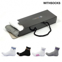 위드삭스 이중바닥 스포츠양말 단목 2족 선물세트