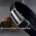 작은이미지: 남자 가죽벨트 자동벨트 버클 모던엣지 #2
