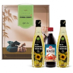 해바라기유500mlx2+홍게간장500g 식용유세트