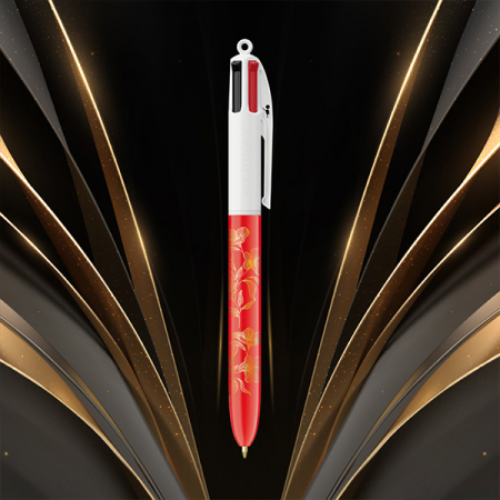 프랑스 볼펜 BIC® 4 Colours® 금박 은박 360도 인쇄 Metal Foil #5