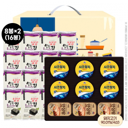 김혼합세트10종4호 김16봉 사조참치6개 사조안심팜3개 #2