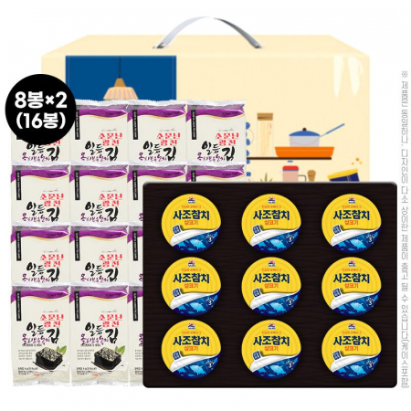 김혼합세트10종5호 김16봉 사조참치9개 #2
