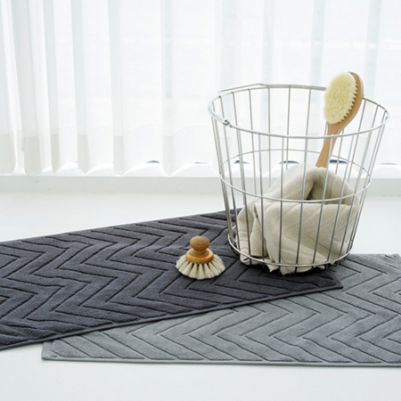 국내생산 타월톡톡 헤링본 빨아쓰는 순면 발매트 260g #3