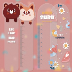 자유형 캐릭터 책갈피 PP 반투명 칼라인쇄