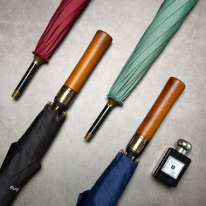 레드스타 우드손잡이 골프 자동 장우산