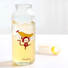 글라스락 몽키 바나나 핑커보틀 240ml 텀블러 티보틀