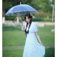 투명 비닐 자동 우산