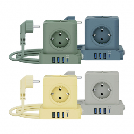 [비오스홈] QB-01 5구 고용량 4000W 큐브 스위치 멀티탭 (USB/C타입 20W 고속충전) 04 #2