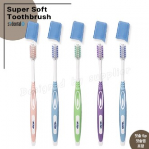 니치 슈퍼소프트캡칫솔5p 슬림모 구강세트(종이케이스포함)