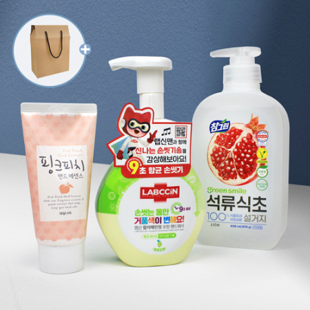 참그린 친환경 주방세제 랩신핸드워시 과일나라 핸드크림 3종 #2