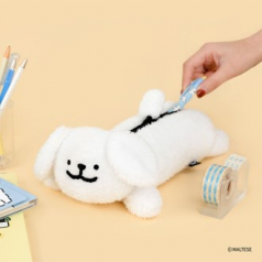 몰티즈 부클 인형 필통