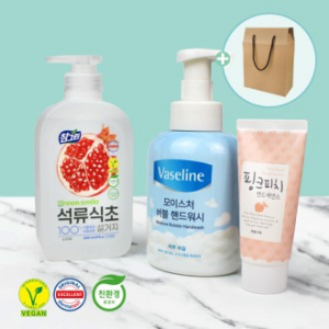 참그린 친환경 주방세제 바세린핸드워시 과일나라 핸드크림 3종세트