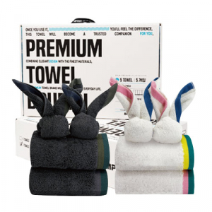 [2Towel+2HandTowel] 브룸피 뱀부 프리미엄 타올 40수 200g 기프트 세트