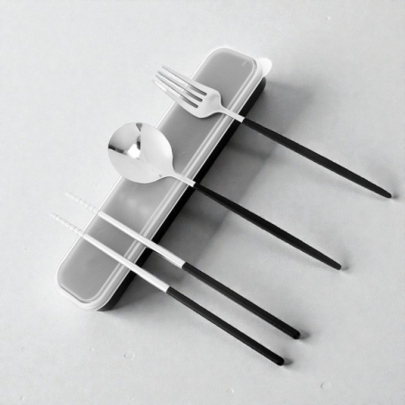 블랙 휴대용 수저·포크 세트 #2