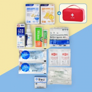 마데카솔연고 정품대일밴드 아쿠아밴드 소독 스프레이 구급세트 15종