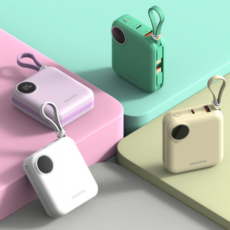 초미니  LED 잔량확인 10000mAh 보조배터리 케이블 일체형 EM-80 #3